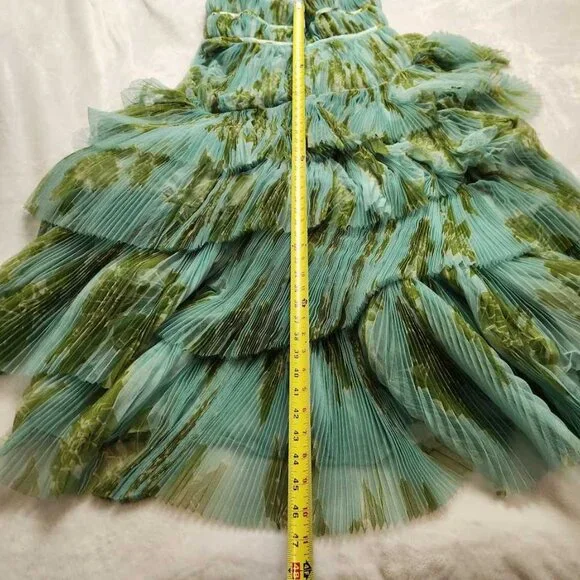 hutch lanza strapless tiered ruffle maxi dress Hutch Lanza Gown  TrenLend